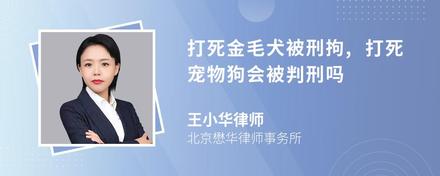 打死金毛犬被刑拘,打死宠物狗会被判刑吗