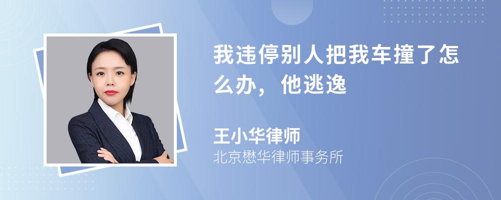 我违停别人把我车撞了怎么办,他逃逸