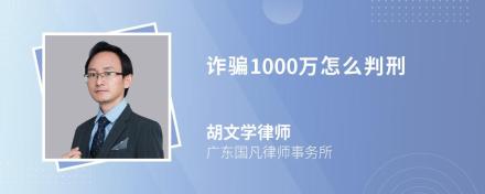 诈骗1000万怎么判刑