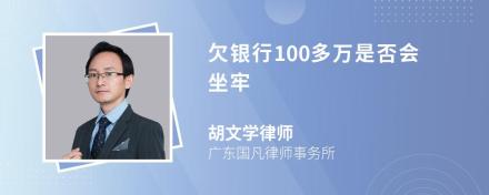 欠银行100多万是否会坐牢