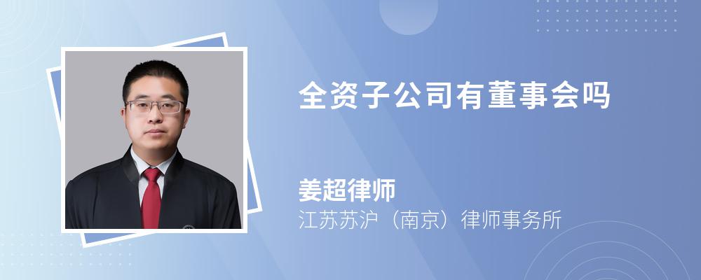 全资子公司有董事会吗