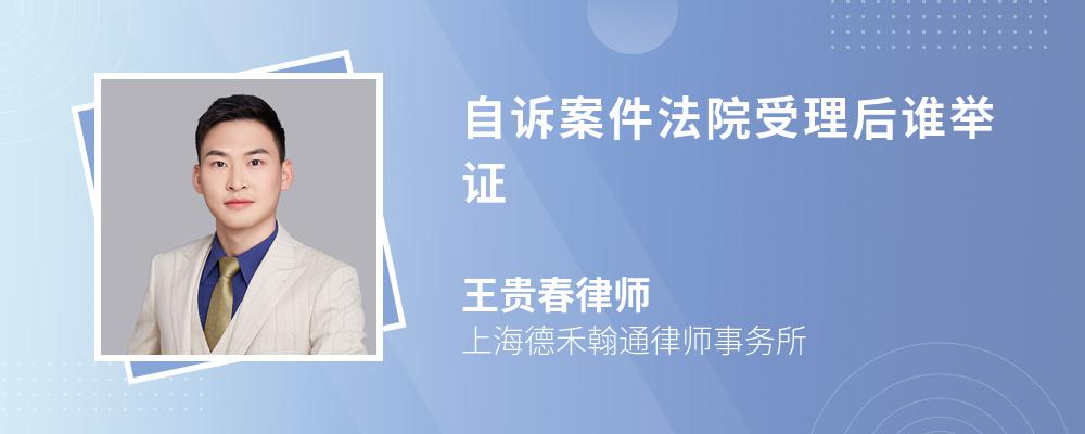 自诉案件法院受理后谁举证