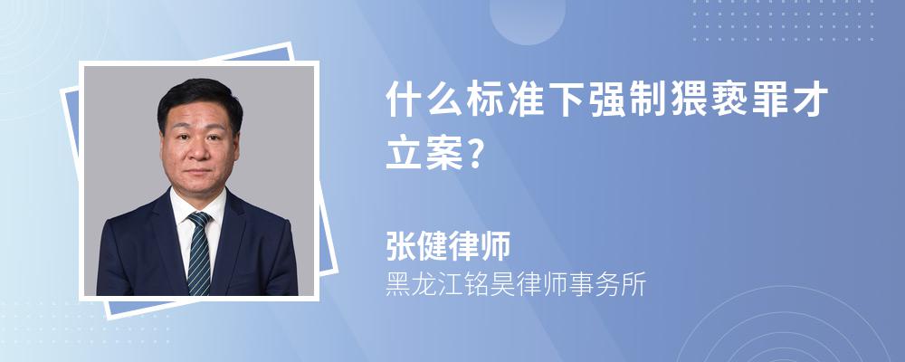 什么标准下强制猥亵罪才立案?