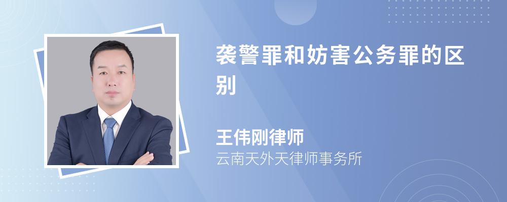 袭警罪和妨害公务罪的区别