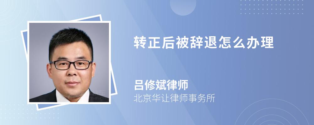 转正后被辞退怎么办理