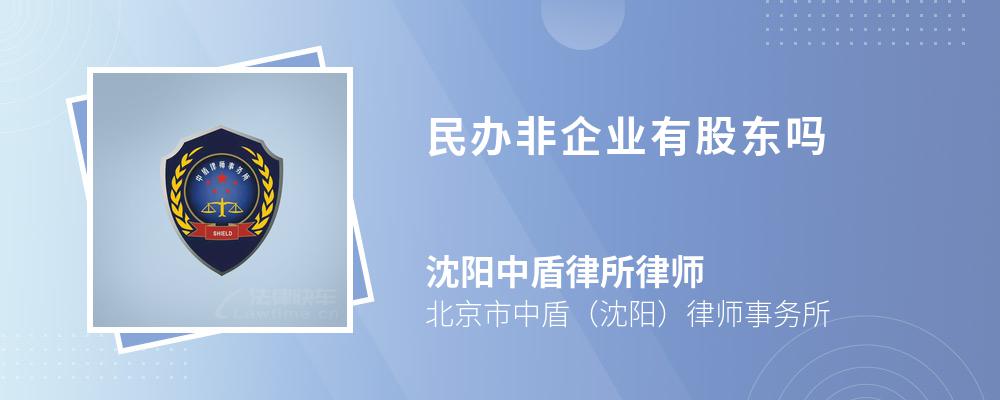 民办非企业有股东吗