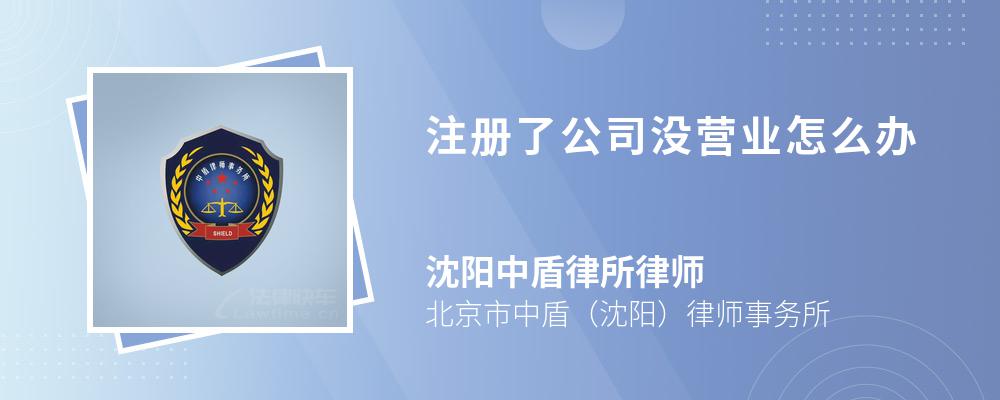 注册了公司没营业怎么办