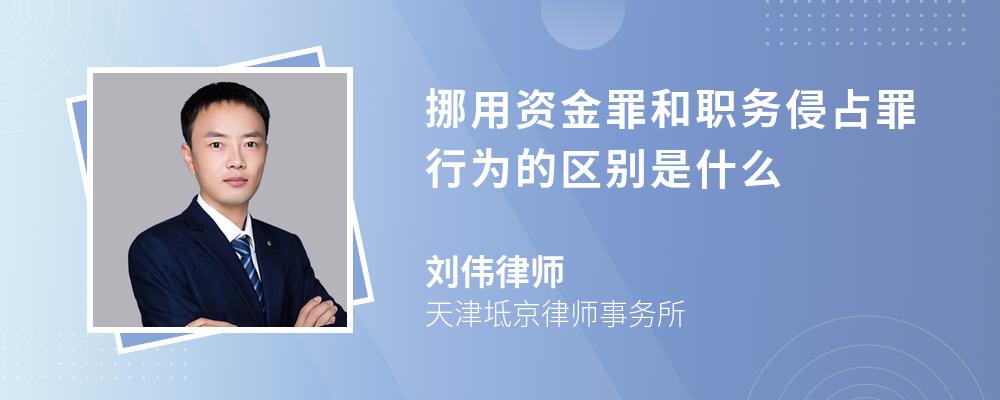 挪用资金罪和职务侵占罪行为的区别是什么