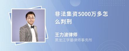 非法集资5000万多怎么判刑