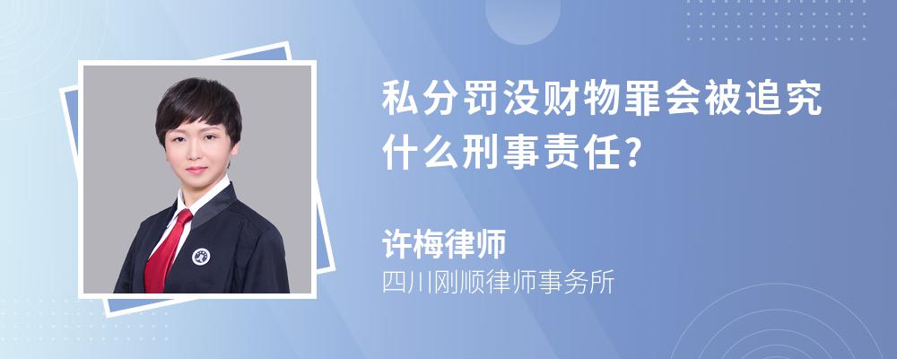 私分罚没财物罪会被追究什么刑事责任?