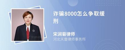 诈骗8000怎么争取缓刑