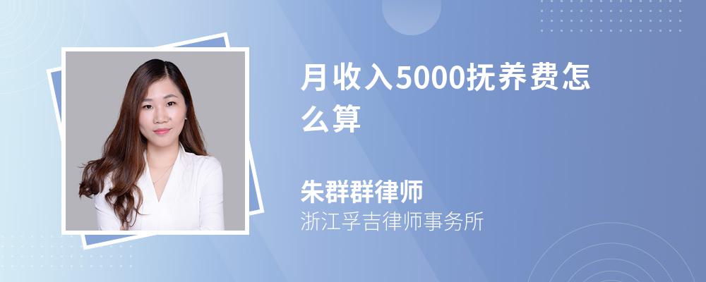 月收入5000抚养费怎么算