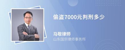 偷盗7000元判刑多少