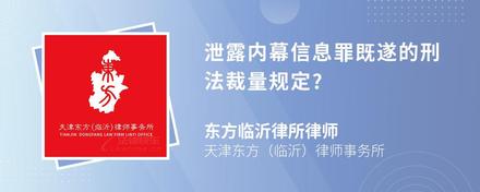 泄露内幕信息罪既遂的刑法裁量规定?