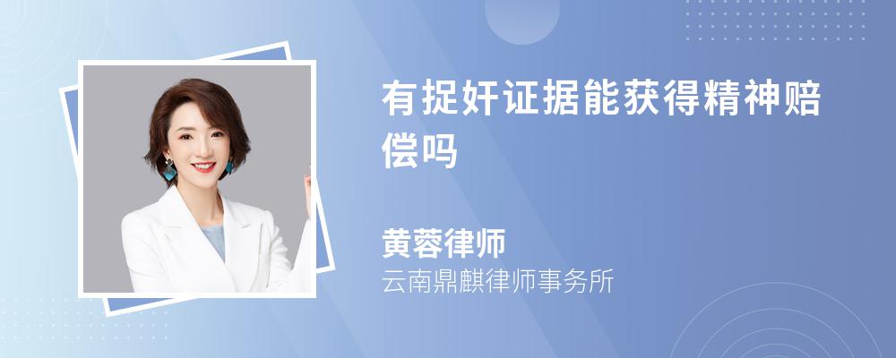 有捉奸证据能获得精神赔偿吗