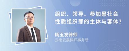 组织、领导、参加黑社会性质组织罪的主体与客体?