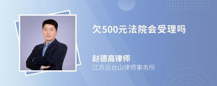 欠500元法院会受理吗